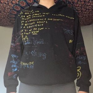 Vermany graphic painted hoodie